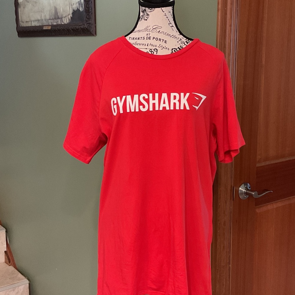 Gymshark Red Short Sleeve Logo Tee